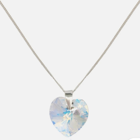 Swarovski Jewelry - Swarovski Crystal Heart/Sterling Silver Necklace